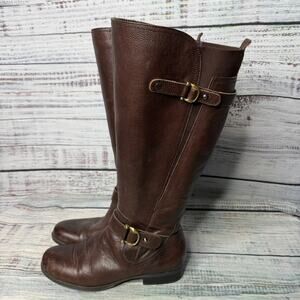 Naturalizer Women's Jersey Knee-High Boot Riding Boot Leather Wide Calf 9W